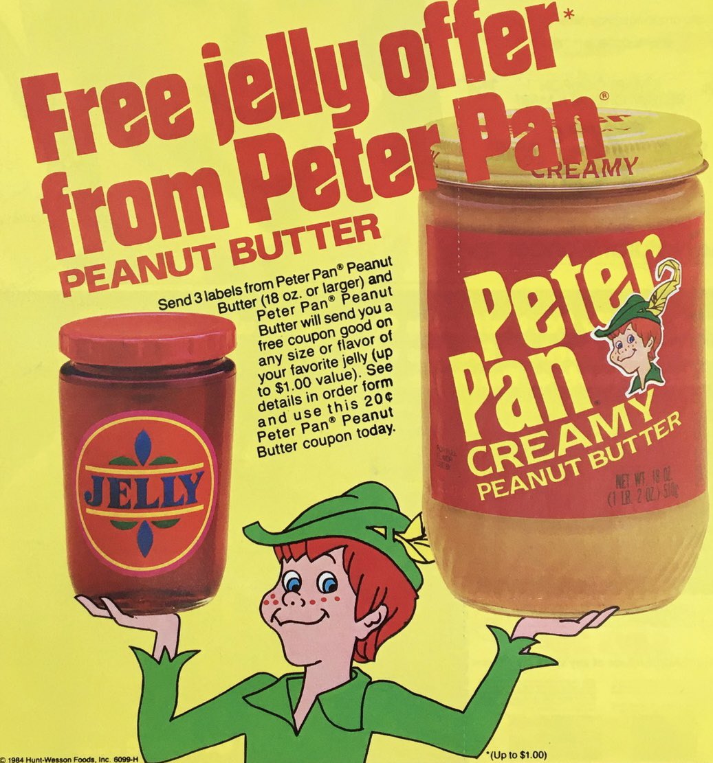 RetroNewsNow on Twitter "1984 Retro Ad — Peter Pan Peanut Butter