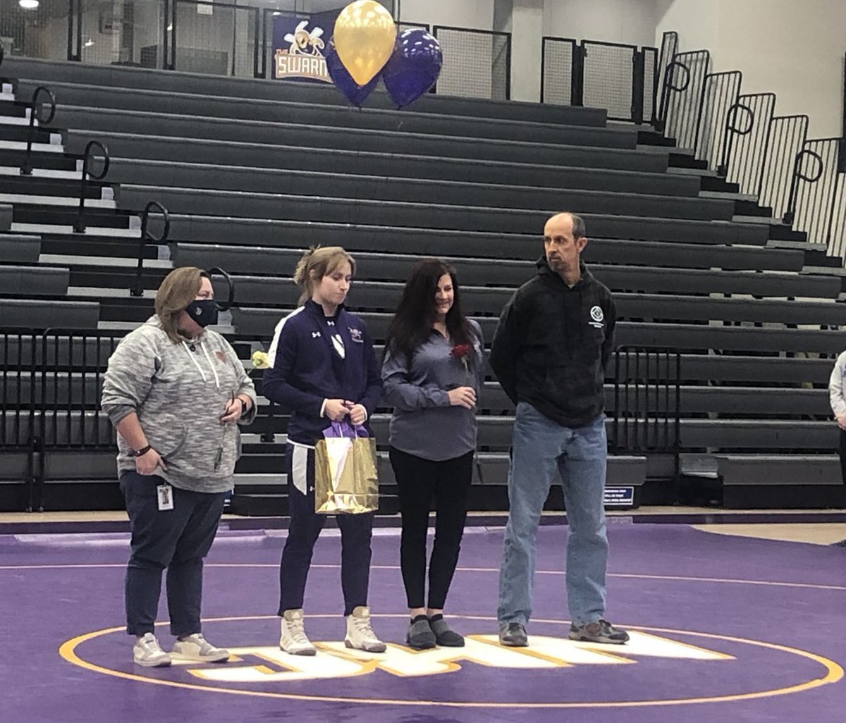 nkcband's tweet photo. Tonight I got to stand with two people I that I greatly admire.I’m honored that they chose me to escort them on senior night for @NKCWrestling - that meant a lot. Thank you Madison &amp; Angel for the privilege of being your teacher. I’m so proud of you! https://t.co/BYGYy4vQB7