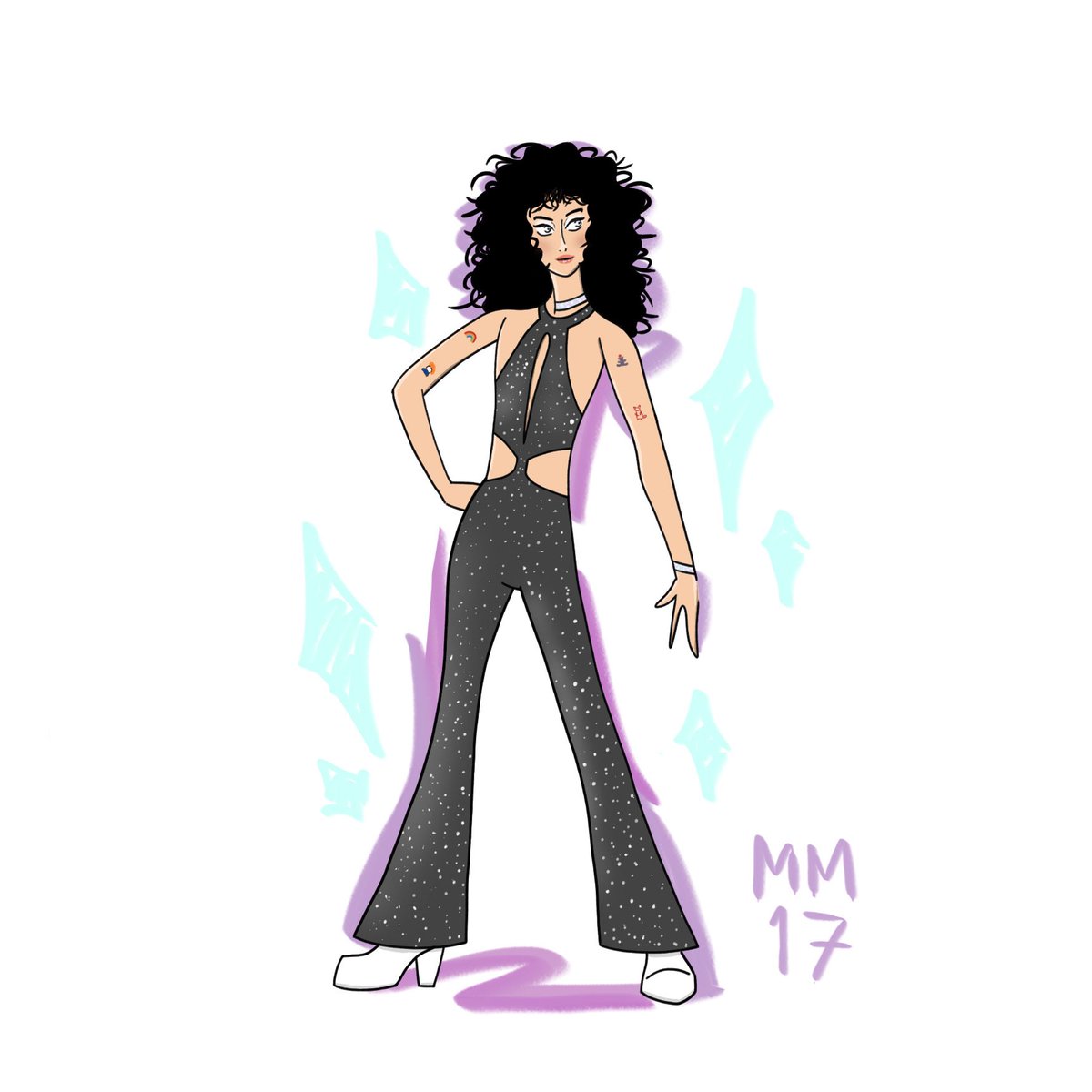 mamonster_17's tweet photo. The fanart vs the ref hehe
I absolutely loved this outfit @worldofxtra wore. It really gave me cher so I drew this in a Bob Mackie sketch style :)

#artph https://t.co/ZR23syPvWD