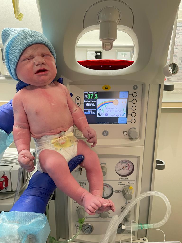 Newest addition to the Hope herd this morning. Rowan Nicholas Hope