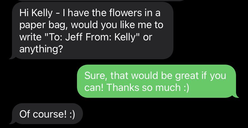 kellymunz's tweet photo. Also this service was the cherry on top, come on!!💐 just thought you all should know https://t.co/s2bEw6no5o
