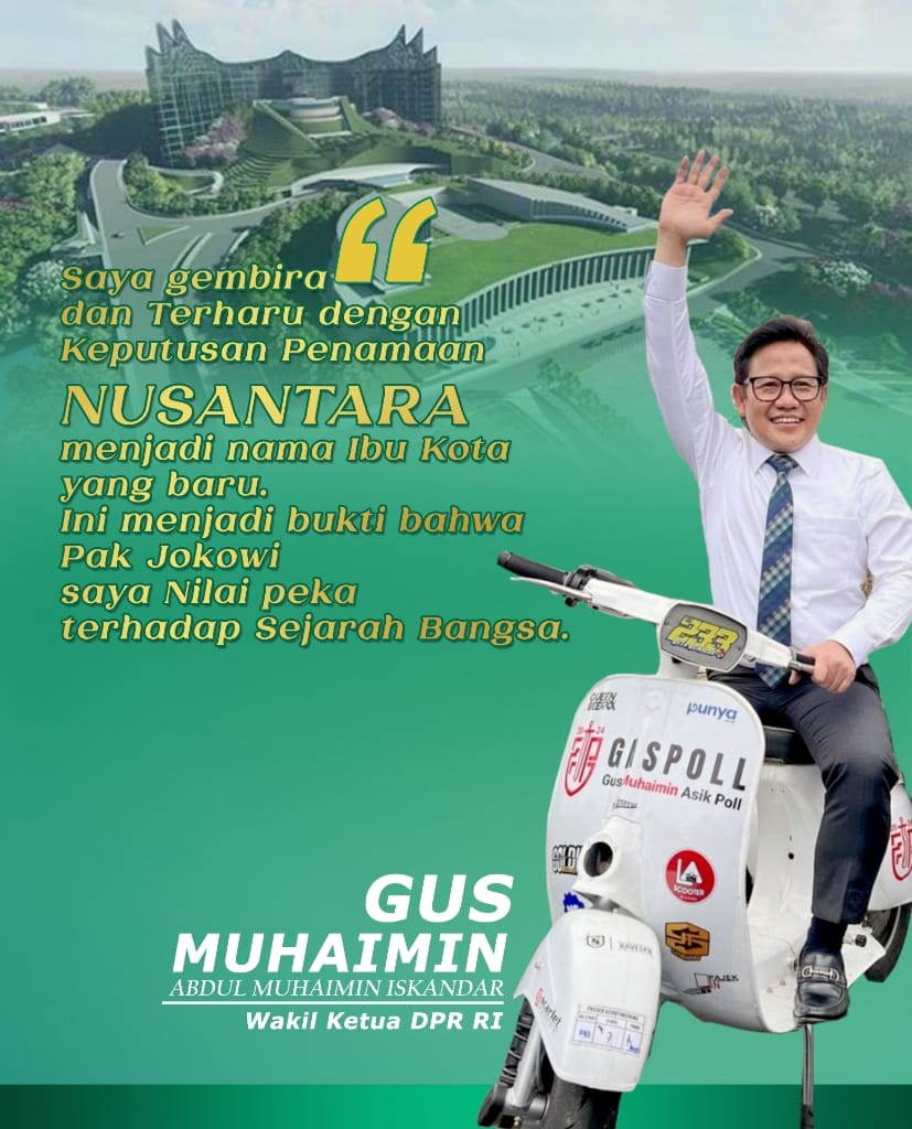 Iskandar__NH's tweet photo. Apresiasi dari #BagusMuhaimin
atas pencapaian Presiden Jokowi &amp; Pak @Kiyai_MarufAmin dalam Meletakkan Pondasi Kejayaan NUSANTARA dengan Disetujuinya Nama Istana Negara, 
Banyak Kalangan yg Menyebutkan jika @cakimiNOW #GusMuhaiminCapres2024 sebagai Penerus Jokowi itu baik sekali https://t.co/TDkBTszmxt