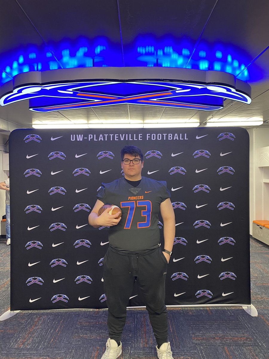 alexval73's tweet photo. Blessed to receive an offer from @UWPlattFootball thank you to the coaching staff for the visit! https://t.co/Rf3UV71CqC