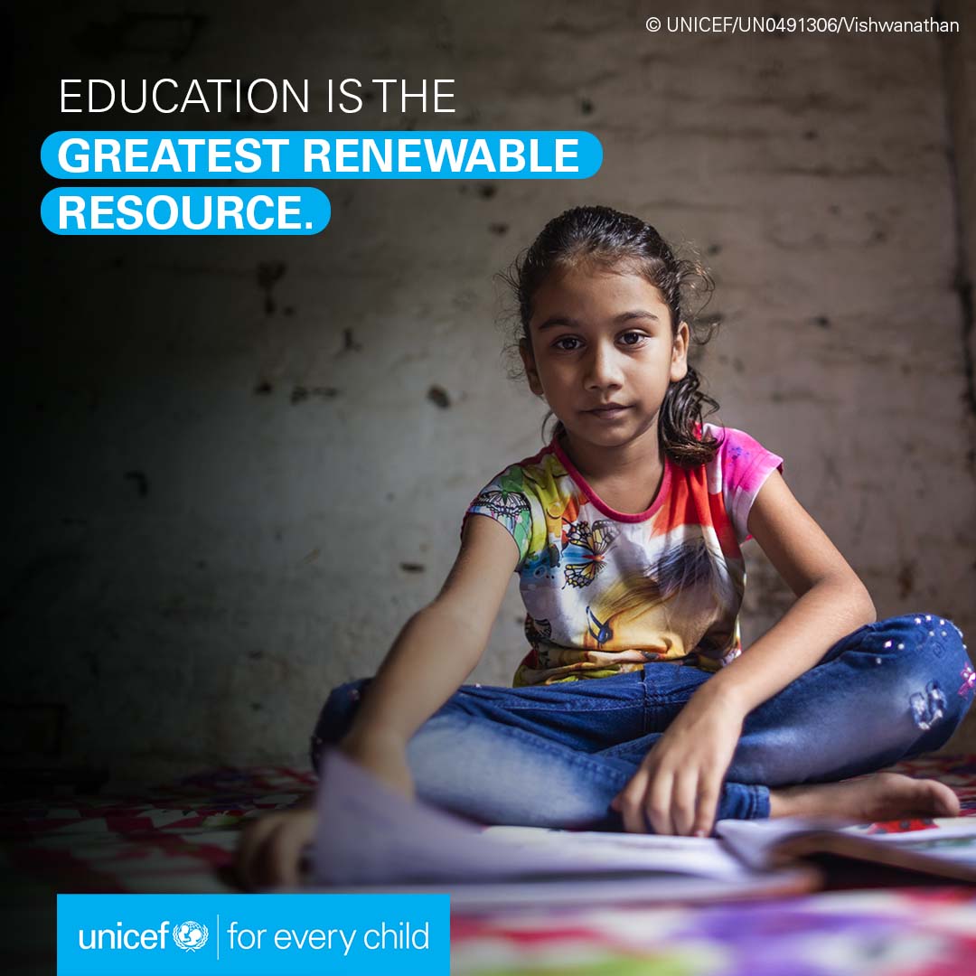 UNICEFIndia's tweet photo. Let’s collectively recognise and support efforts in making it a fundamental right for children.

#ForEveryChild, education https://t.co/1EO4NdbPfm