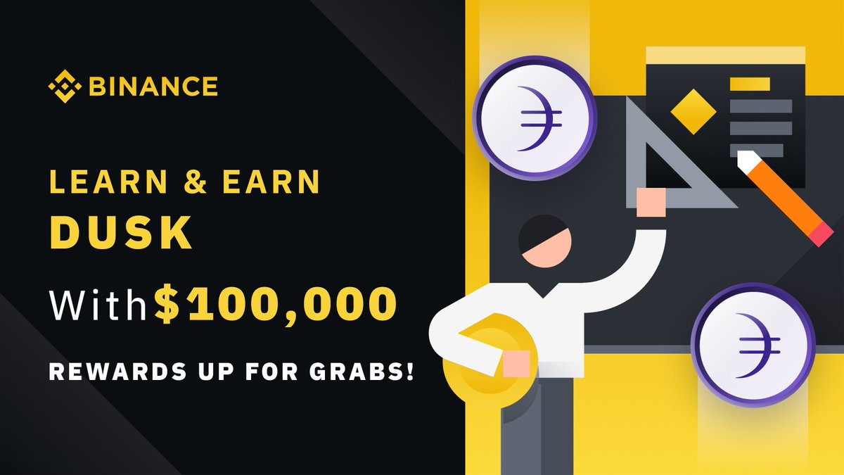 binance's tweet photo. Learn &amp; Earn $DUSK @DuskFoundation - $100,000 rewards up for grabs!

➡️ https://t.co/WRxDihQSRi https://t.co/J2LEr9kmAS