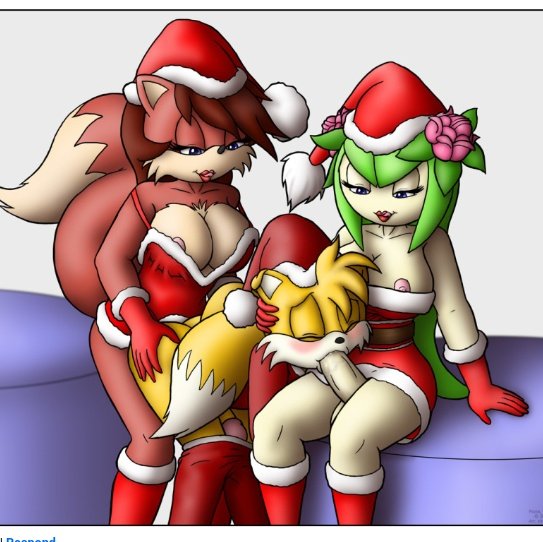 "I know I'm super late to this Christmas thing but this is the huge Christmas present me and Fiona the fox Gave tails on Christmas~" ;3