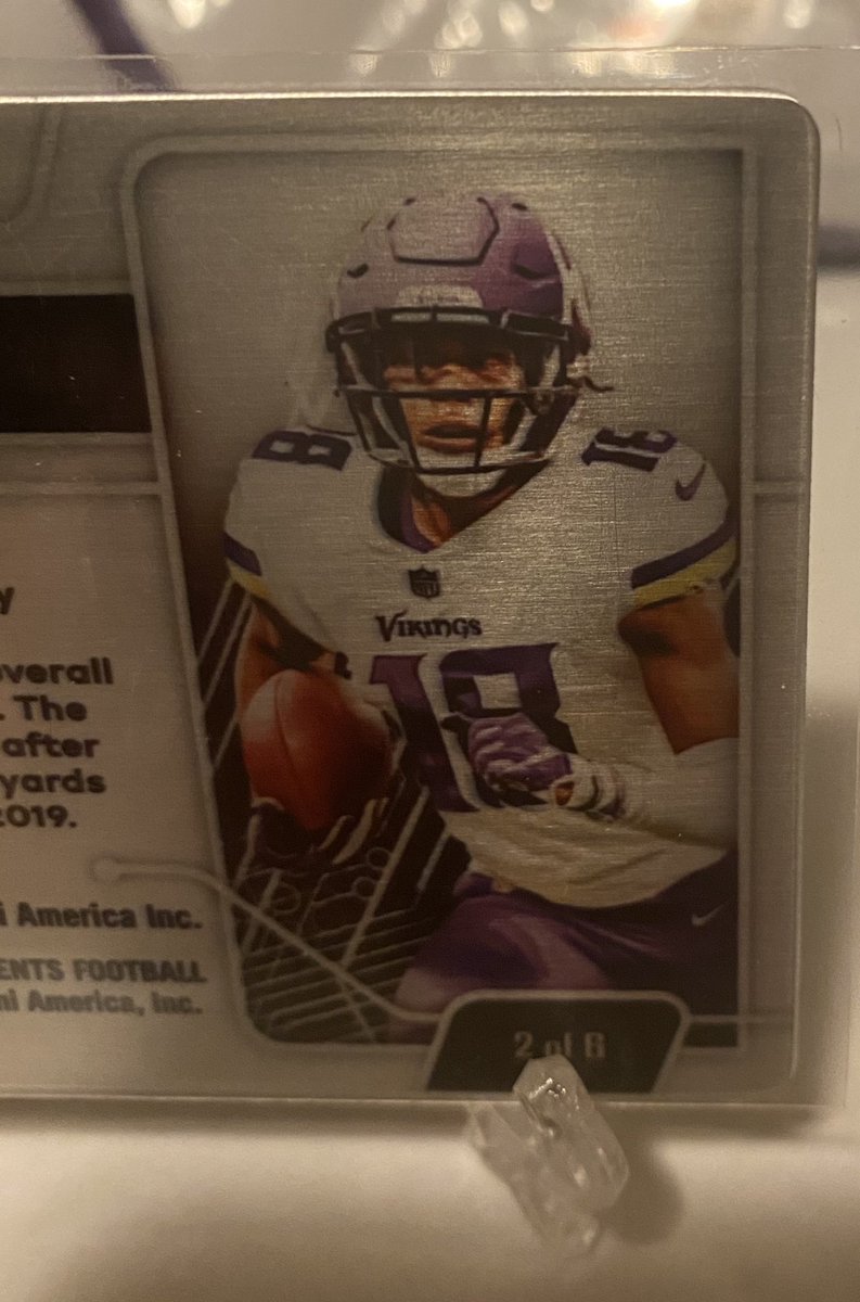 generwealth's tweet photo. @RyansCardssLLC Justin Jefferson Rookie Panini Elements Carbon 2/6 - $1,000 https://t.co/g3GAgyBHmB