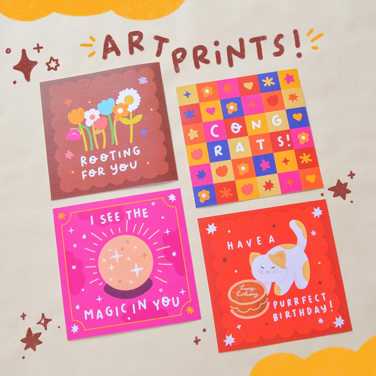 paperain_studio's tweet photo. please welcome our very first ✨art prints✨!

suitable for personal use or as a greeting card for your loved ones! you can write your own messages on the backside ✍️
[RTs are appreciated☺️] https://t.co/z4sGik8q1F