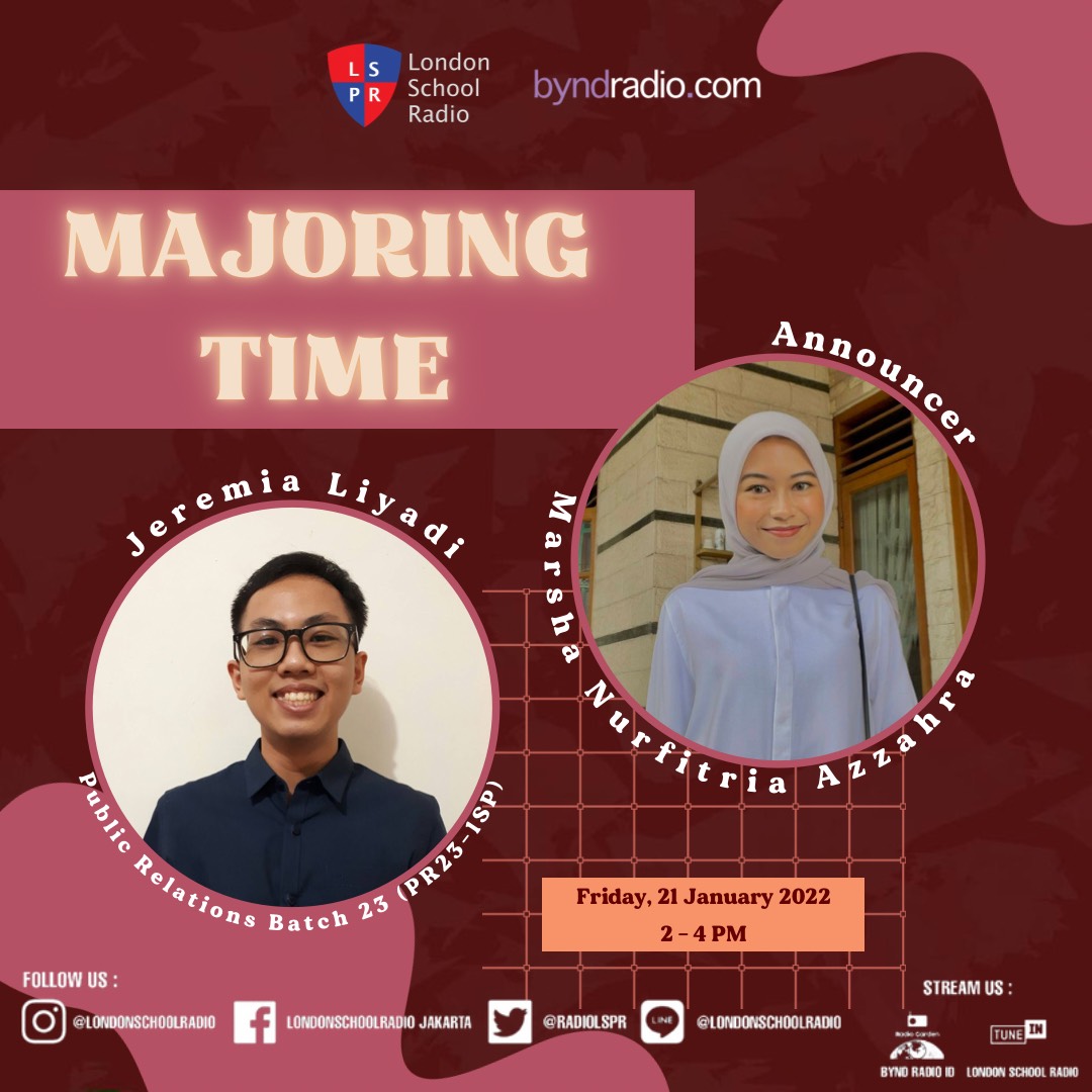 radioLSPR's tweet photo. 📢 Londoners,Acara #MajoringTime kembali mengudara walaupun dari rumah dan akan ngomongin semua hal berkaitan dengan jurusan di LSPR Institute!
Yuk dengerin kak jeremialiyadi ngomongin jurusan Public Relation & Digital Communication hanya di London School Radio dan Beyond Radio📻 https://t.co/ZMyrKyA5FA