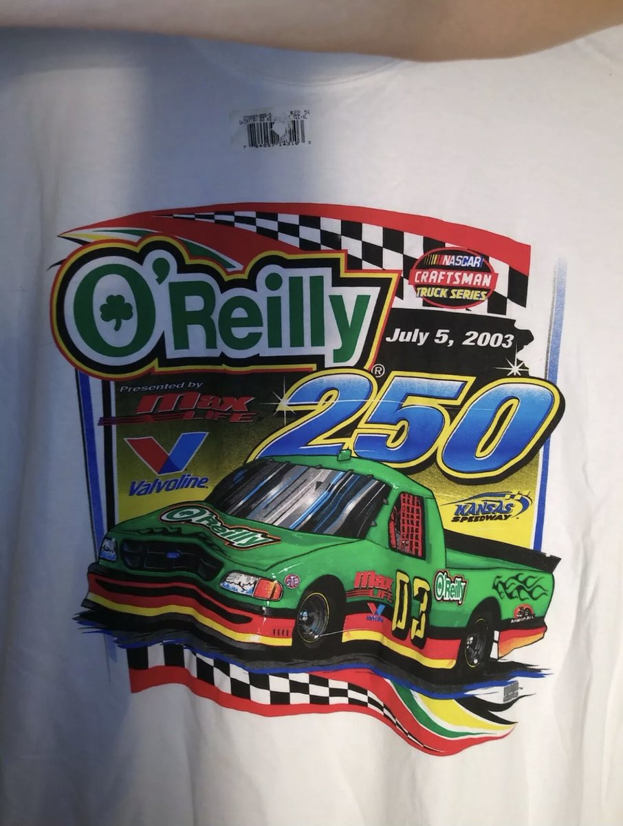 LeadLapLarry's tweet photo. EBAY score of a 2003 Truck race event shirt. A first career win that day. #goJan https://t.co/xJpzsipcTc
