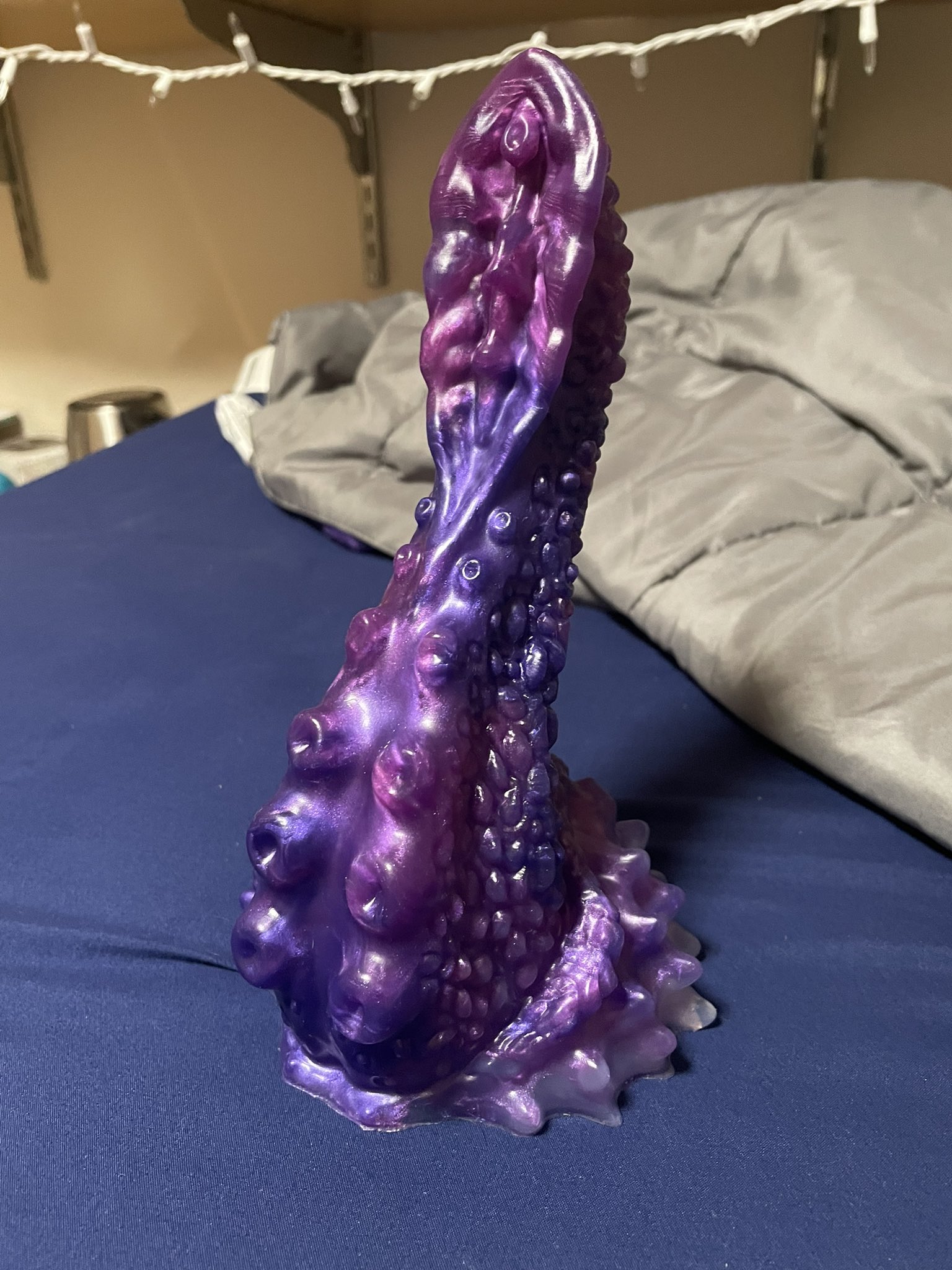 3 pic. Does anyone want dibs on this gorgeous unused M/S Atlantis with suction cup before I put it up on reddit? Beautiful marble of purples but not quite for me. I’m making a shipping run tomorrow :) https://t.co/XNsPg2zqMZ