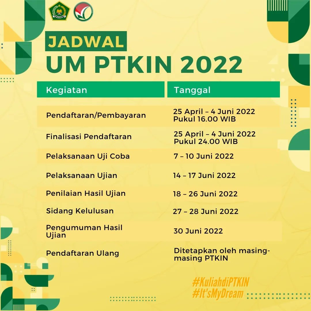 span_umptkin's tweet photo. Haiii #sobatspanumptkin
Berikut mimin sampaikan jadwal penting SPAN-UM PTKIN 2022 ya...
Don't miss it!!
#spanumptkin2022
#kuliahdiptkin
#itsmydream
#itsmydestination https://t.co/cZoZOUoJ6a
