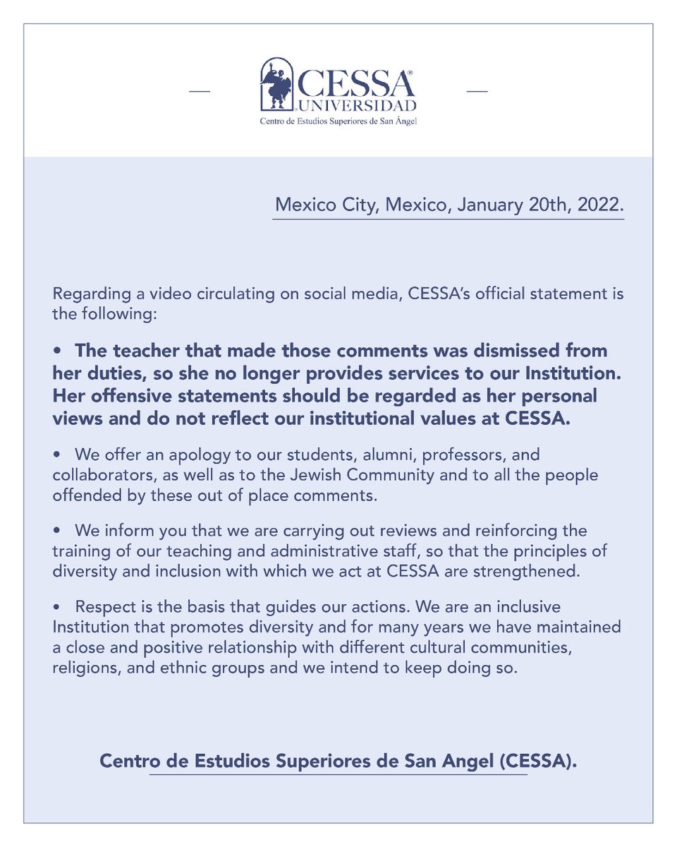 CESSA Universidad tweet media