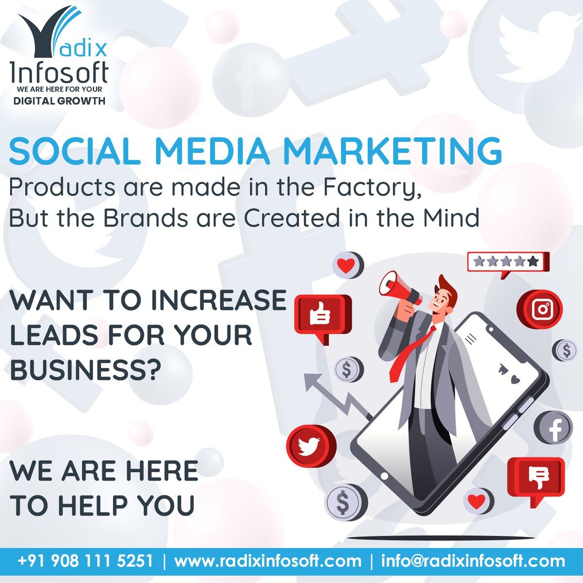 radixinfosoft's tweet photo. Want to Increase Leads for your Business?

Contact us
Visit: https://t.co/wRvWcSx8Ir
WhatsApp: https://t.co/CzMBtEGMuM

#radixinfosoft #digitalmarketing #SocialMedia  #SMM  #graphicsdesign #Facebook #socialmediamanager #DigitalMarketingServices  #vadodara #Gujarat https://t.co/OlwsUWCUeE