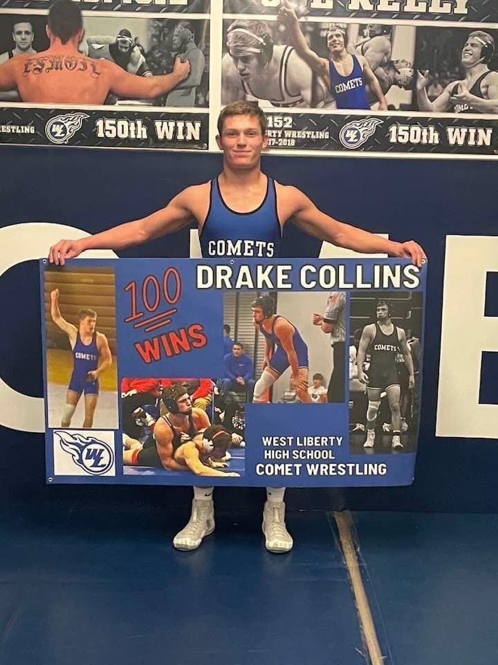 WestLibertyCSD's tweet photo. Congratulations to Comet junior Drake Collins @DrakeCo83977627 on his 100th career win!
@WestLibAthletic
@WLWrestling_ https://t.co/gtf50ReCkf