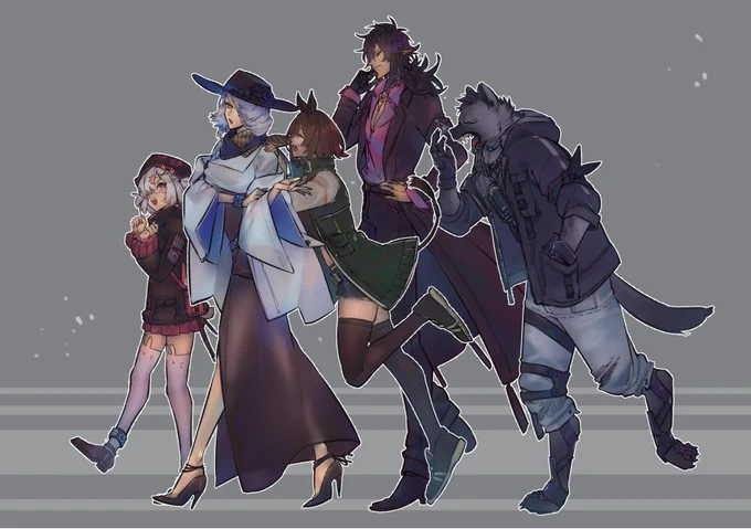 狙撃+α集合絵とはまた違う気がするけど横スクロール絵は可愛いので好き 