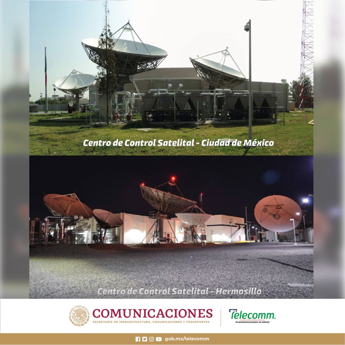 SICTmx's tweet photo. #SabíasQue @TelecomMex cuenta con dos Centros de Control Satelital ubicados en #Iztapalapa y #Hermosillo?
Son controlados por ingenieros mexicanos para operar y monitorear el Sistema Satelital Mexicano #Mexsat. https://t.co/pbnYdwwLN4