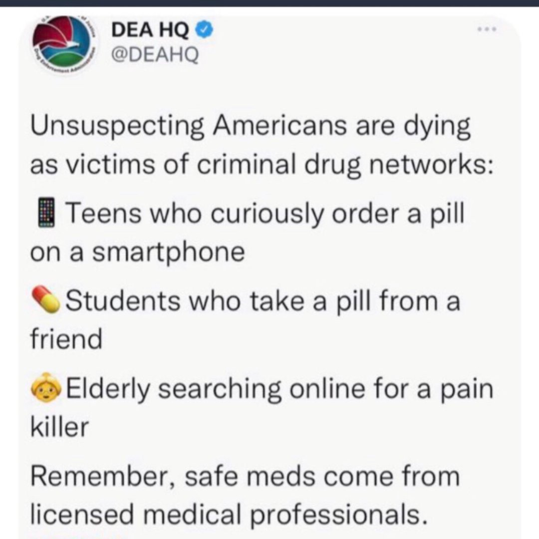 alliareault's tweet image. Dr: What brings you in today?
Kid:  I wanna get high can I get some oxy?
Said no one ever YET #QCSS

New T4 War on Drugs #T4WOD Addiction= Justice/Health
@DEAHQ @CDCgov position cartels to supply opioid solution to US &amp;amp; Canada
Drugs, Addicts &amp;amp; Disabled Solution= Lethal Fent/Benzo