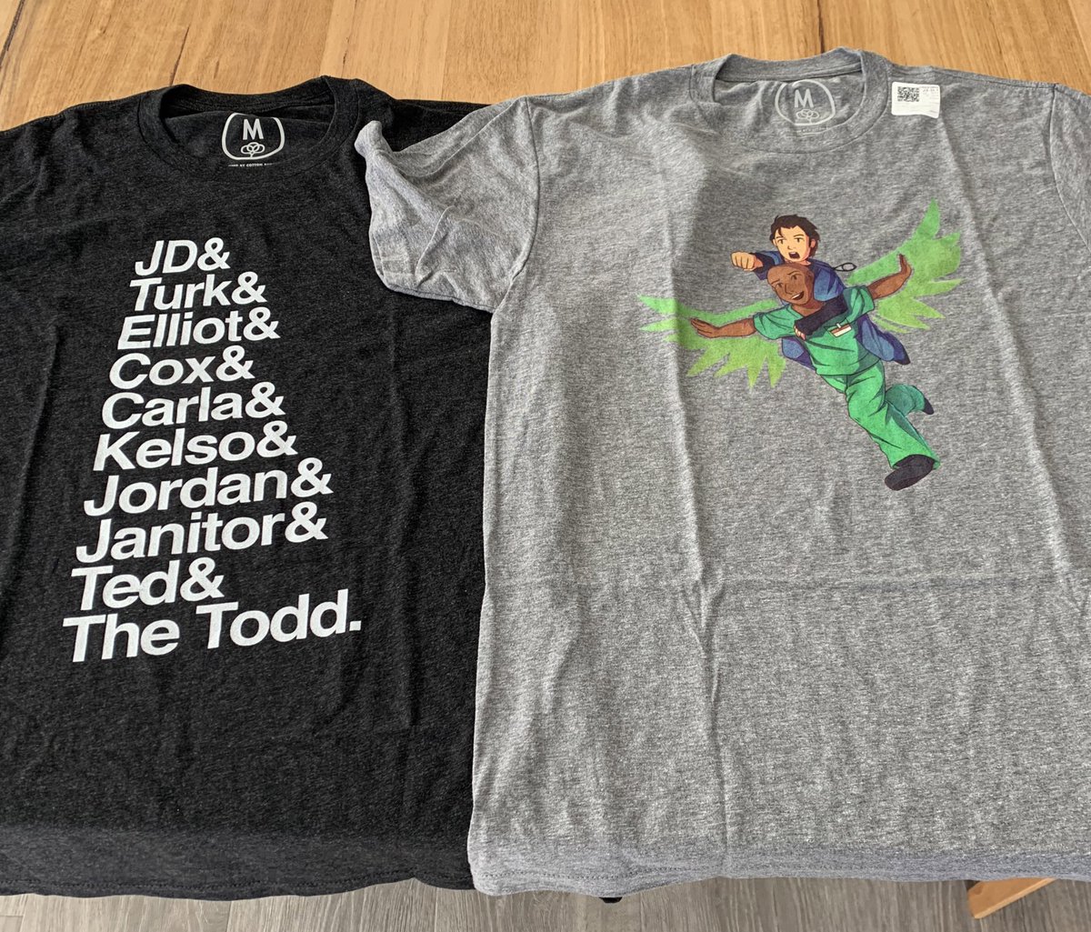 johnny11184's tweet photo. Yessss. Almost forgot I ordered these last year. #fdrf shirts made there way to Australia. @dj_danl @JoelleMonique @donald_faison @zachbraff keep up the awesome work on the podcast and best of luck in your latest projects. https://t.co/clgCSHzBeV