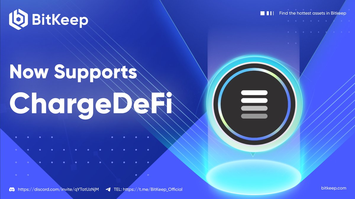 BitgetWallet's tweet photo. 📢#BitKeep now supports @ChargeDeFi.

👉#ChargeDefi is a #BSC #Algorithmic #Stablecoin with rebase mechanics. https://t.co/WEhjtNtQRK