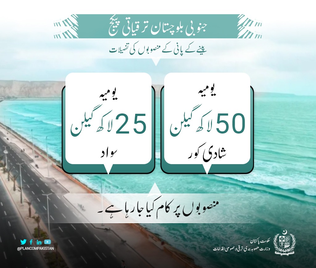 PlanComPakistan's tweet photo. بلوچستان میں پینے کے پانی کی فراہمی اور ترسیل کے لیے شادی کورمیں یومیہ 50 لاکھ گیلن اور سواد میں یومیہ 25 لاکھ گیلن پر کام کیا جا رہا ہے۔
#SBDP #SouthernBalochistan #WaterProjects https://t.co/VFPohNfTvk