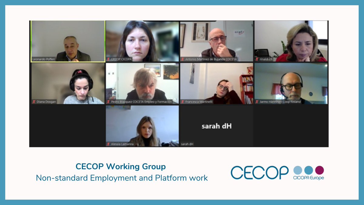 This morning our WG on #platformwork and #nonstandardwork met, and we continued our work and discussion with our members on the platform work directive. 🚴

Future updates on this topic coming!