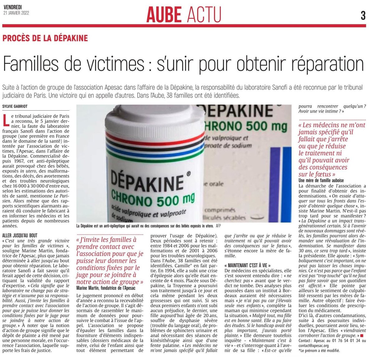 _MarineMartin's tweet photo. Ds #esteclair on revient sur la victoire de @apesac1 dans la 1ère action de groupe nous oppose à #Sanofi ds le scandale de #Dépakine. J'invite en effet les familles à prendre contact avec ns pr vs indiquer les documents nécessaire pour rejoindre la #classaction de l'association https://t.co/bFUM5vPFl9