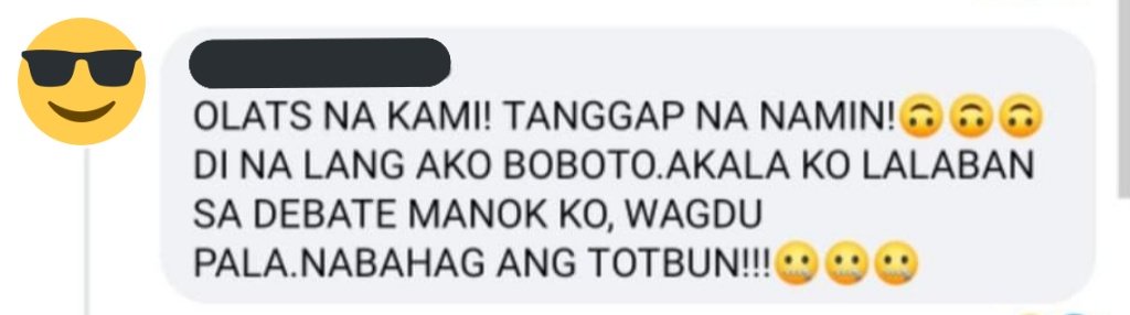 Isa na naman pong disappointed customer. Chariz! Spotted lang sa comments section sa FB post. Kaloka. Haha! #MarcosDuwag