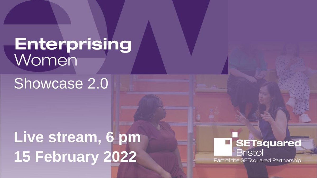 SETsquared Bristol (@setsquared_br) on Twitter photo We’re delighted to showcase 18 fantastic women-led #startups to celebrate the 2nd <a href="/NatWestBusiness/">NatWest Business</a> supported #EnterprisingWomen cohort on 15 February. Register to watch the live stream pitching event and find out more about the businesses
👉bit.ly/33E8zeL
#Womenfounders We’re delighted to showcase 18 fantastic women-led #startups to celebrate the 2nd <a href="/NatWestBusiness/">NatWest Business</a> supported #EnterprisingWomen cohort on 15 February. Register to watch the live stream pitching event and find out more about the businesses
👉bit.ly/33E8zeL
#Womenfounders