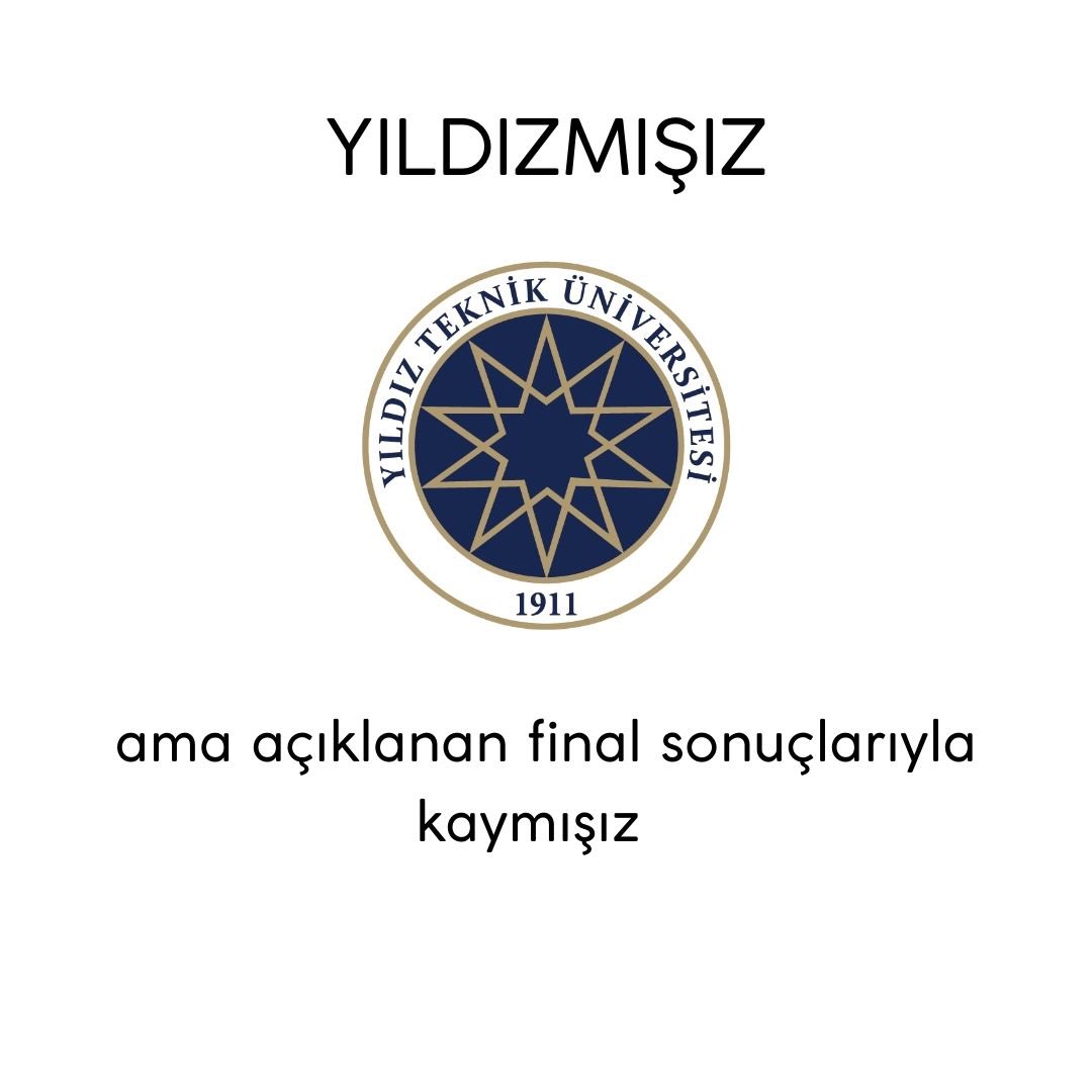 Yildizportal's tweet photo. -YILDIZMIŞIZ
-Ama açıklanan final sonuçlarıyla kaymışız

#ytü
#yıldıztekniküniversitesi https://t.co/8Z7JTkTbNi