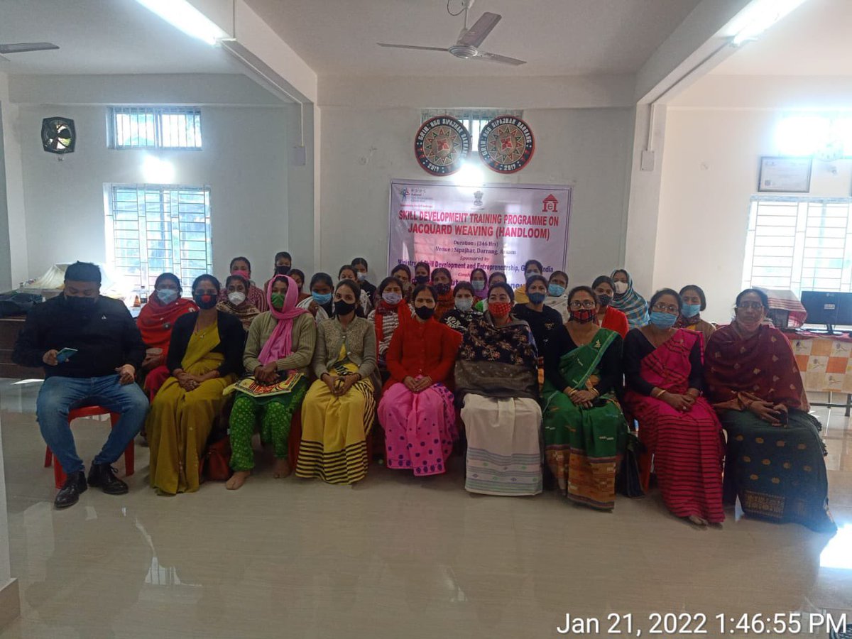 GrowPvt's tweet photo. Textile SSC Assessment conducted under Handloom Sector in Darrang , Assam for the job Role : Jacquard Handloom weaver By Growwell on 21-1-22 @TextileSSC @NCVETIndia @NSDCINDIA https://t.co/pnuoWWSPff