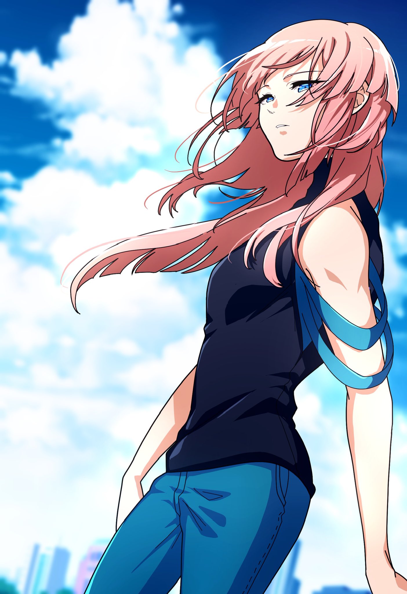 御伽野きょむ 平凡な主人公を非日常に誘いそうなおねえさんが描けた オリジナルイラスト オリジナルキャラ アニメ塗り T Co Lxmoop1bau Twitter