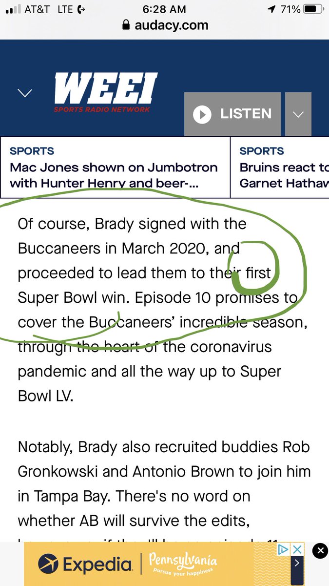 mudcat1966's tweet photo. @WEEI Note: Bucs won Super Bowl in 2003. https://t.co/5LT37Ip9qp