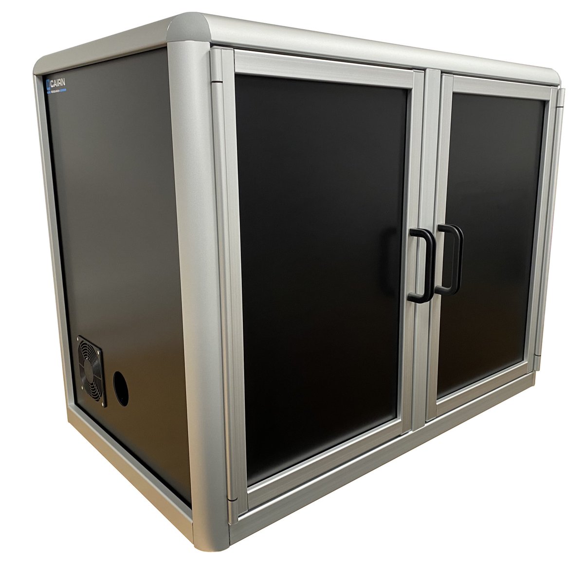 Cairn_Custom's tweet photo. New bespoke enclosure with laser safe interlocked doors, temp controlled fans, rear access panels, cable outlets &amp; side port for camera. @Cairn_Research #cairnworkshop #lasersafe #customdesign https://t.co/tz8HZAYSgD