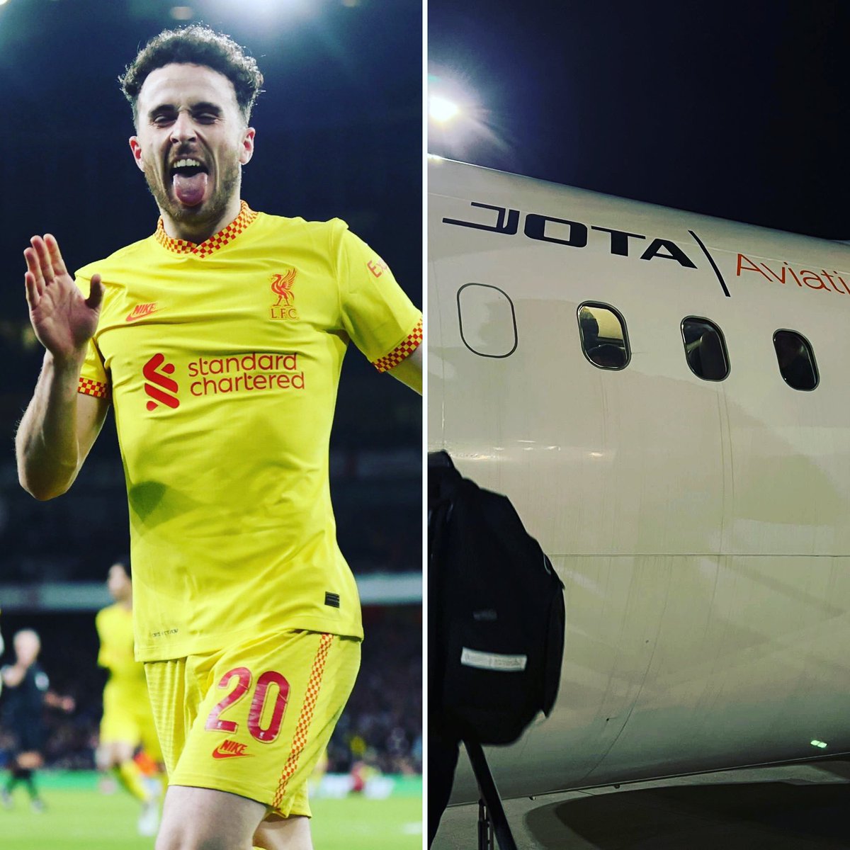The guy was so good last night, they named the plane after him ✈️ #jotsflying