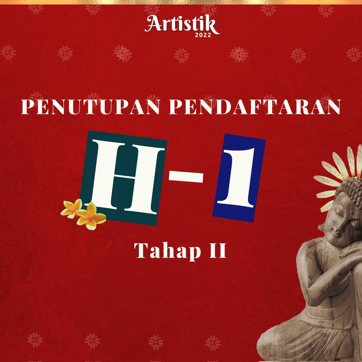 delikFHuns's tweet photo. ‼️H-1 PENUTUPAN PENDAFTARAN ARTISTIK 2022‼️ 

Halo semuaa 🙌
Menginformasikan bahwa pendafataran lomba monolog gelombang dua berakhir 1 hari lagi lho… 
Ayoo teman-teman dari seluruh komunitas teater di indonesia raih kesempatan jadi juara 🤩
Ayok buruan daftarkan diri kamu🌻 https://t.co/1NUu7rfI2z