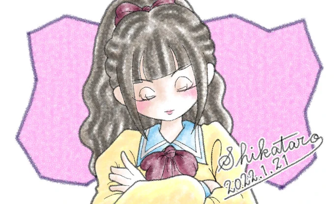 「グゥー😴」
みたいな感じ😆

なんか真剣に考えてそうな顔して居眠りする人っているよね🥴

#イラスト #オリジナル #CintiqPro13 #CLIPSTUDIOPAINT 