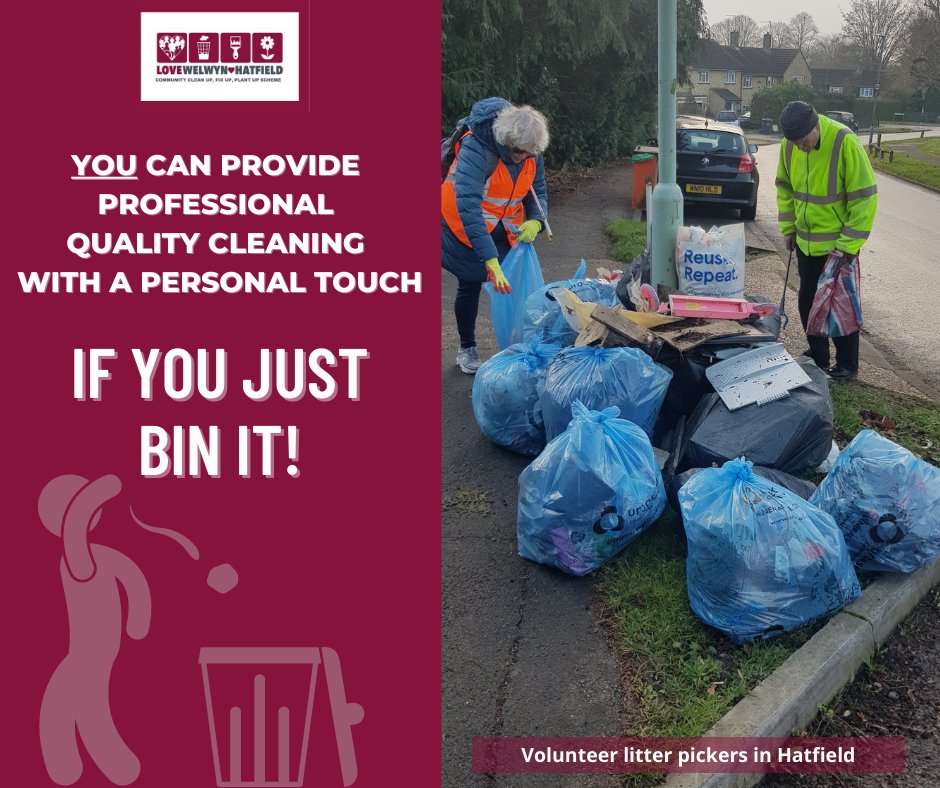 WH_CVS's tweet photo. Littering is an ongoing problem, but it can be easily helped if you pop it in the bin and recycle where you can.
Our #Hatfield volunteers are #LitterHeroes
#LoveWelwynHatfield #LoveWhereYouLive
#Litter #LitterAction #DontBeALitterbug https://t.co/4OSRcv8jfj