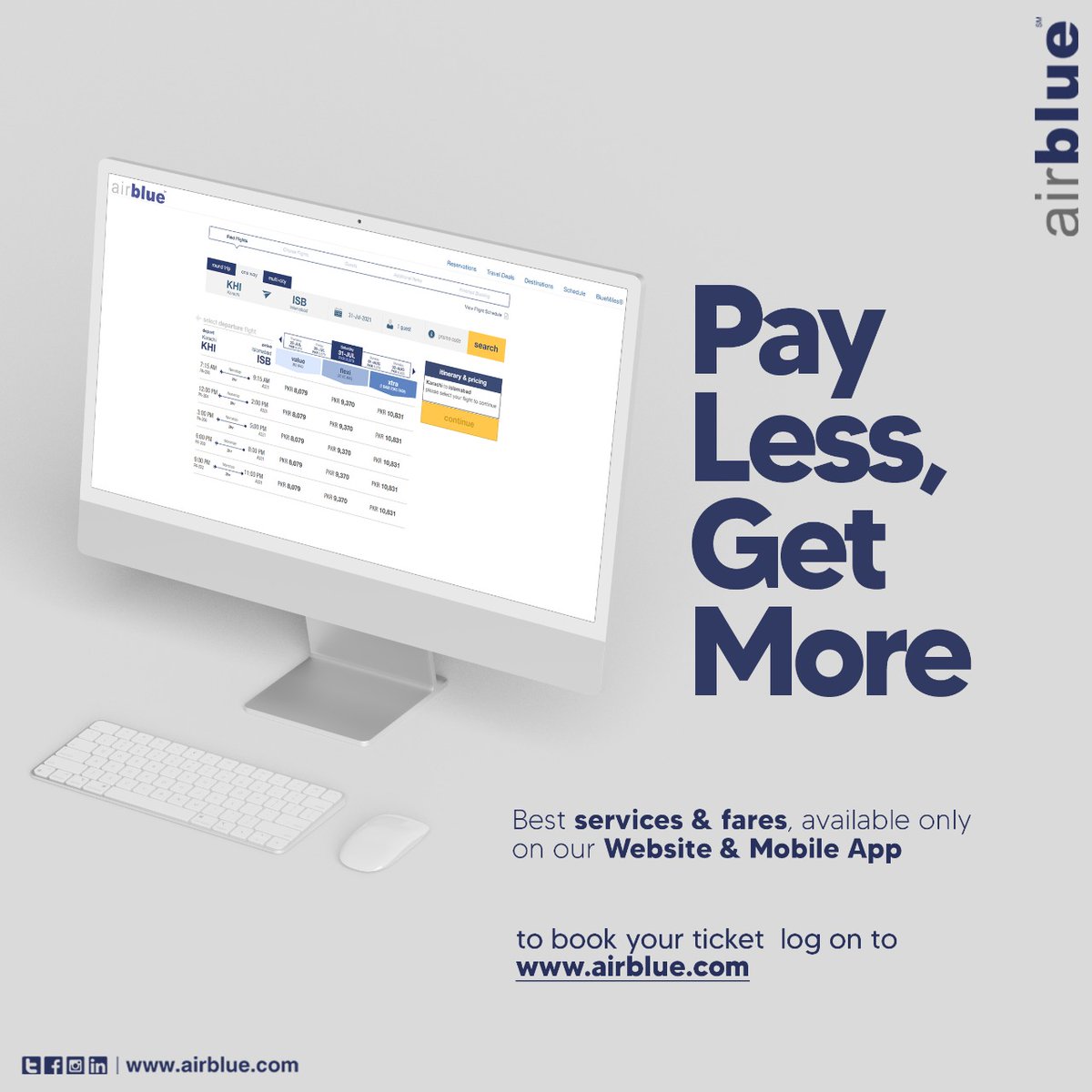airblueairline's tweet photo. Payless and get more! We provide you the best travel experience at the lowest rates.
Book your tickets now at https://t.co/g8VR5u1woG
#airblue #paylessgetmore #flyingredefined https://t.co/JHX8KVN9Jt