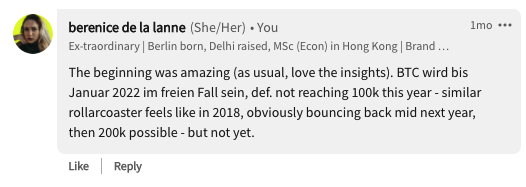 bdelalanne's tweet photo. Everyone going crazy because #bitcoin went down a few percent - I predicted it one month ago when it was all time high*ing that it would simply because its normal in the #crypto space: extreme highs infuse extreme lows. 🥶

So as usual: keep calm &amp; #hodl on. 😎 https://t.co/dLQgm7sP3H