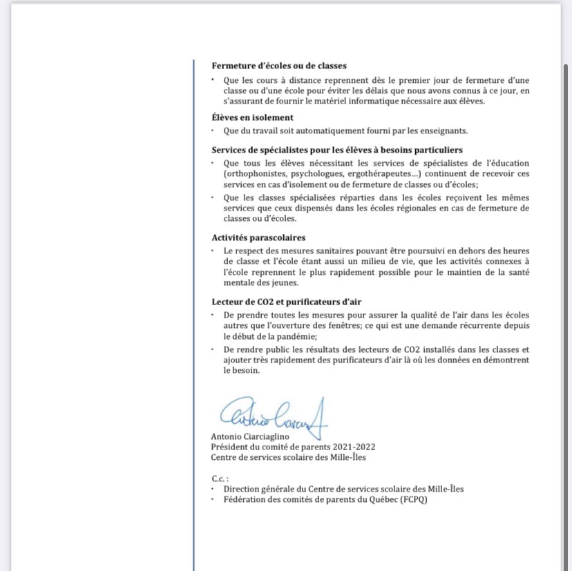 Les comités de parents se mobilisent à la CSSMI