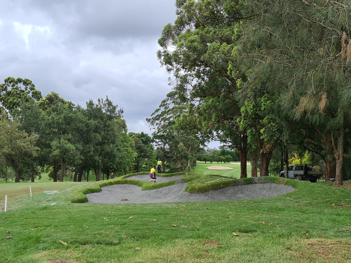 as22obrien's tweet photo. Nice little @CapConGolf install on a Friday arvo for the @GlobalTurf3 NSW crew. Thanks to Ron and his boys @northrydegc for giving us a helping hand. #capillaryconcrete #globalturf #golfcourse #nomorewashouts https://t.co/MdLx0xm06y