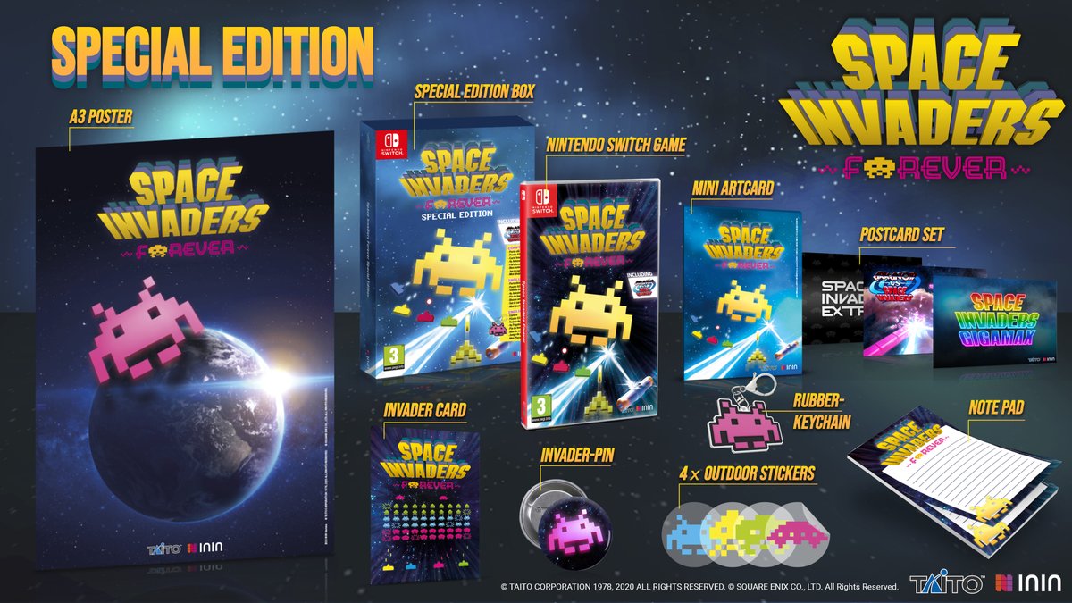 ImpactGame_es's tweet photo. Uno de los clásicos arcade más importantes de la Historia está de vuelta... ¡y de qué manera! Jugon@s, preparaos, porque llega #SpaceInvadersForever de la mano de @TesuraGames en una edición... ¡definitivamente eterna! Reservad...

...a un CLIC: https://t.co/0lNfNXxFWB https://t.co/HUNvUTx89P