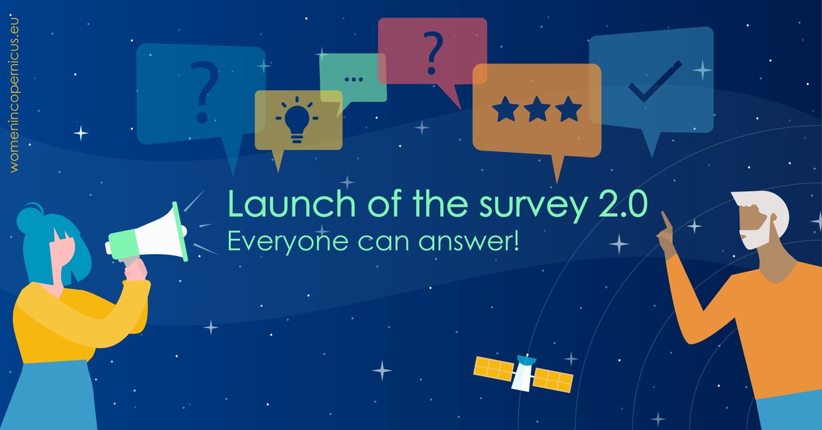 #Genderequality means listening to #EVERYBODY!
Every gender, age, religion, ethnicity. But united in their passion for #EarthObservation!
👉<a href="/WomenCopernicus/">Women in Copernicus</a> is currently doing a survey to better understand #genderequality in #Copernicus. 
👉Join here: bit.ly/wicsurvey2-0