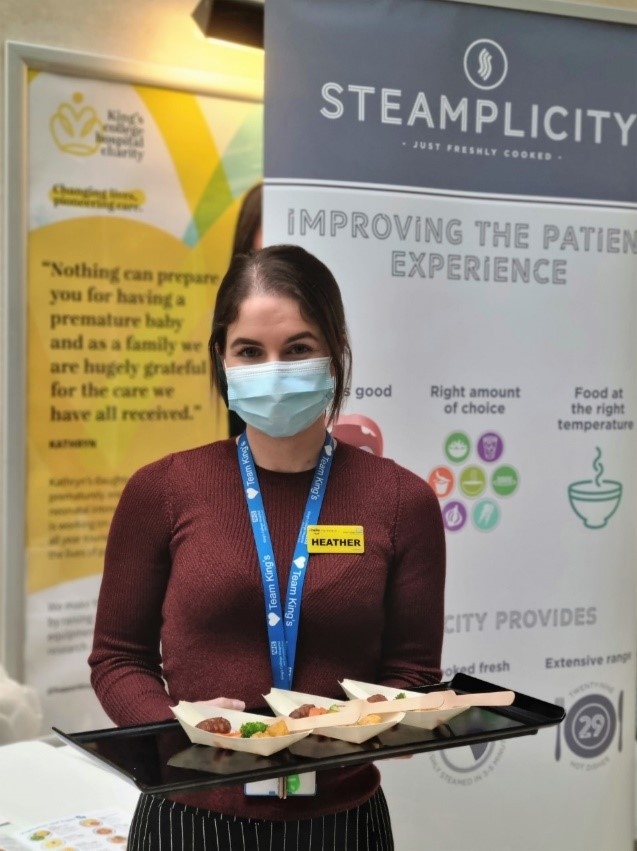 FoodAtKings's tweet photo. We asked our Medirest nutritionist Heather Dolan @KingsCollegeNHS

 What’s your role in providing patients with adequate nutrition and hydration whilst in hospital? https://t.co/9Nz8GSb8Zs