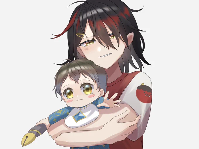 Luxiem family (1/2)※全部私の妄想です,It's all my delusion#Akurylic #drawluca #Ikenography #MystArt #YaminoArt 