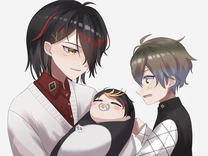 Luxiem family (1/2)※全部私の妄想です,It's all my delusion#Akurylic #drawluca #Ikenography #MystArt #YaminoArt 