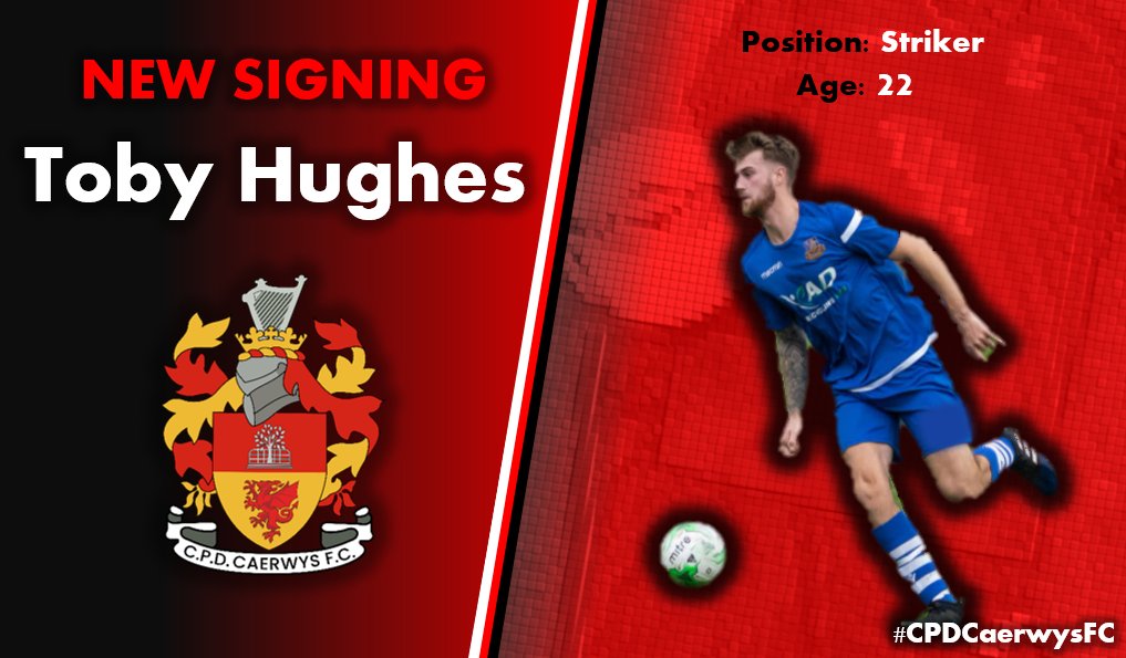 CPDCaerwysFC's tweet photo. NEW SIGNING | 4️⃣ Toby Hughes 4️⃣ 

Welcome to the club Toby! 

#CPDCaerwysFC🟥⬛ https://t.co/xYVT1O8Tap