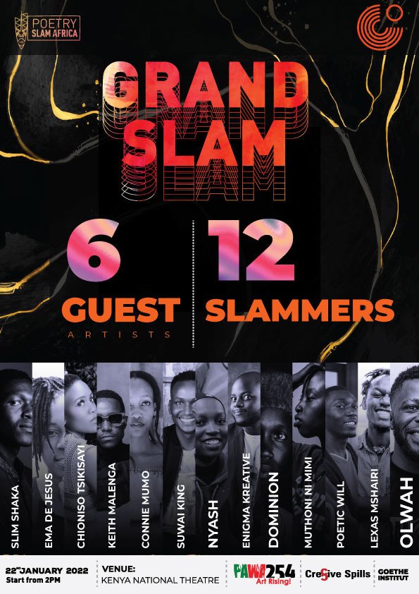 Landed safely in Nairobi♥️ last night. Thank you @KenyaAirways 22 January 2022 Grand Slam Africa @KenyaPoetrySlam is on. Super excited to perform alongside so many talented spoken word artists. @cre8ivespills #SlamAfrica #poetrylovers