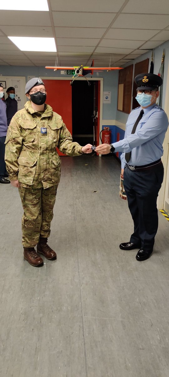 Late last year, Sgt Knight attended the wing SNCO course to develop her skills as a cadet NCO. As part of the course, she undertook and successfully passed her Silver Leadership Assessment and was tonight awarded her Silver Badge! Congratulations Sgt!